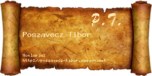 Poszavecz Tibor névjegykártya